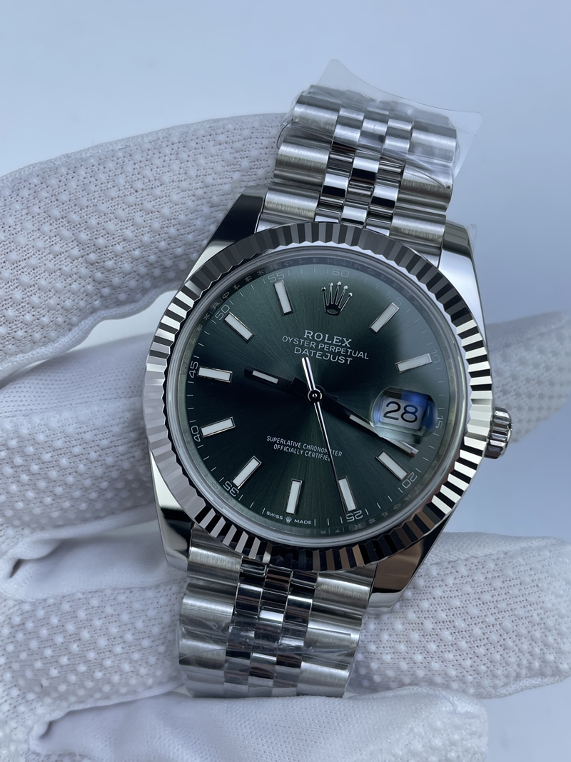 (준비완료/특급배송)NO.3182/롤렉스 데이저스트 41 민트그린 바 인덱스 126334 QP공장