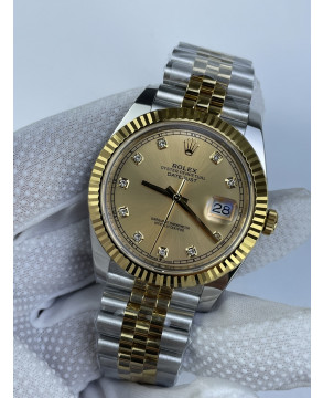 (준비완료/특급배송)NO.3204/롤렉스 데이저스트 41 126334 콤비 옐로우골드 샴페인골드다이얼 텐포인트 QP공장
